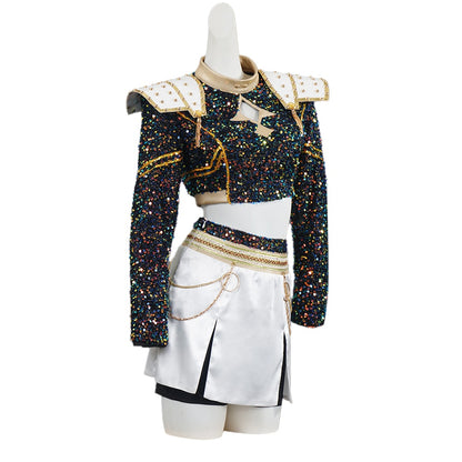KPop Demon Hunters Rumi Zoey Mira Glitter Black Adult Kids Cosplay Costumes