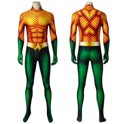 Aquaman Classic Version Arthur Curry Male Jumpsuit Cosplay Costumes