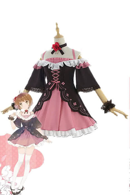 Cardcaptor Sakura Sakura Kinomoto Pink Dress Anime Cosplay Costumes