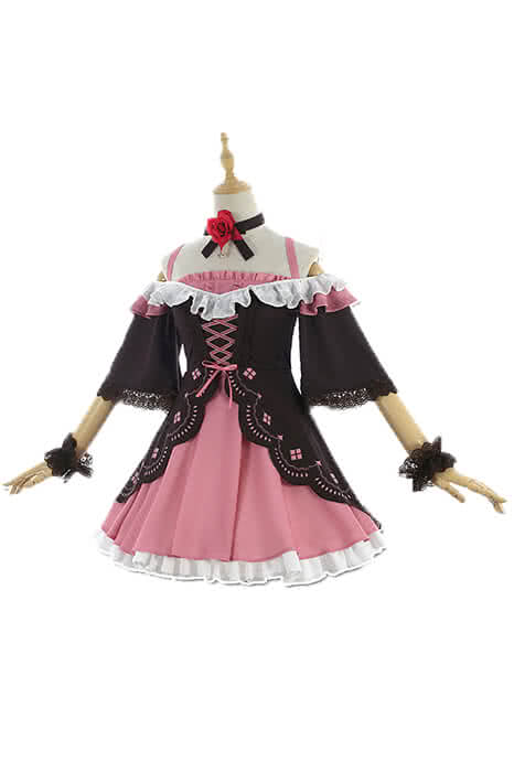 Cardcaptor Sakura Sakura Kinomoto Pink Dress Anime Cosplay Costumes