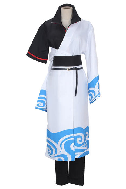 Gintama Sakata Silver Black And White Suit Animation Cosplay Costume
