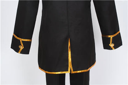 Gintama Earthworks Fourteen Lang Cosplay Costume Shinsengumi Uniform Black Uniform