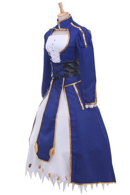 Fate Stay Saber Night Rin Deep Blue Dress Cosplay Costume