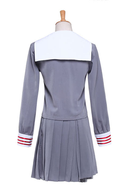 Classic School Girl Costume Wine Red Bow-knot