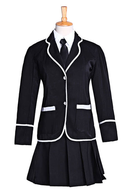 Black High School Girls Uniform Cosplay Costumes