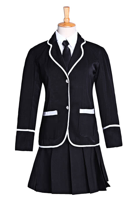 Black High School Girls Uniform Cosplay Costumes