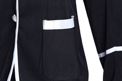 Black High School Girls Uniform Cosplay Costumes