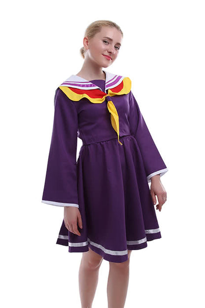 No Game NO Life Shiro Japanese Sailor Suit Cosplay Costumes