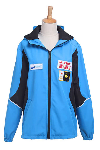 Yuri on Ice Yuri Katsuki Blue Sportswear Jacket Cosplay Costumes