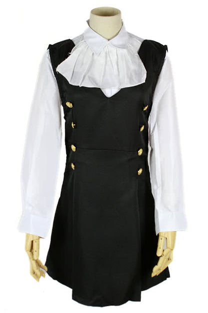 Inu x Boku SS Shirakiin Ririchiyo and Roromiya Karuta Cosplay Costume Black Dress