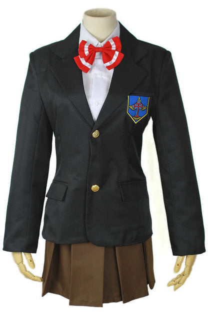 Black Cosplay Costume Gou Matsuoka Uniform With Red Bowknot