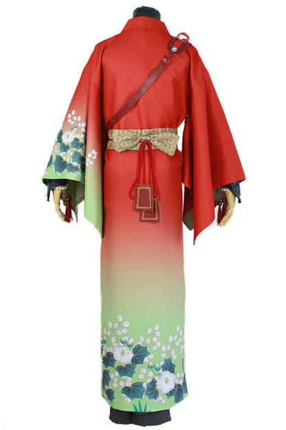 Dramatical Murder Koujaku Printing Vibration Sleeve Kimono Red Cosplay Costumes