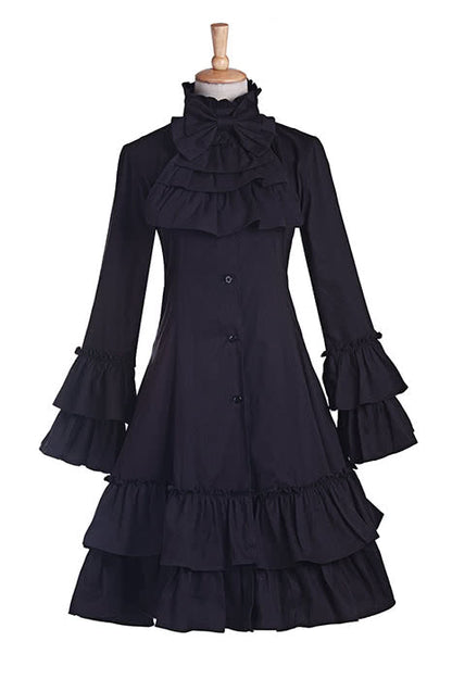 Sweet Love Cute Grey Short Dress With Bowknot Lolita Cosplay Costumes