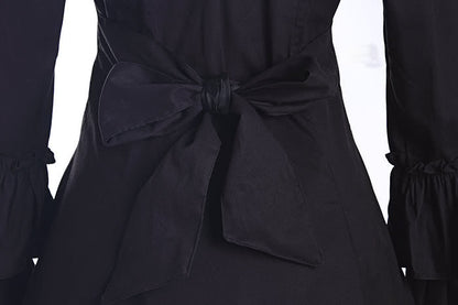 Sweet Love Cute Grey Short Dress With Bowknot Lolita Cosplay Costumes
