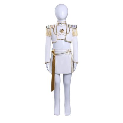 KPop Demon Hunters Mira White Outfit Adult Kids Cosplay Costumes