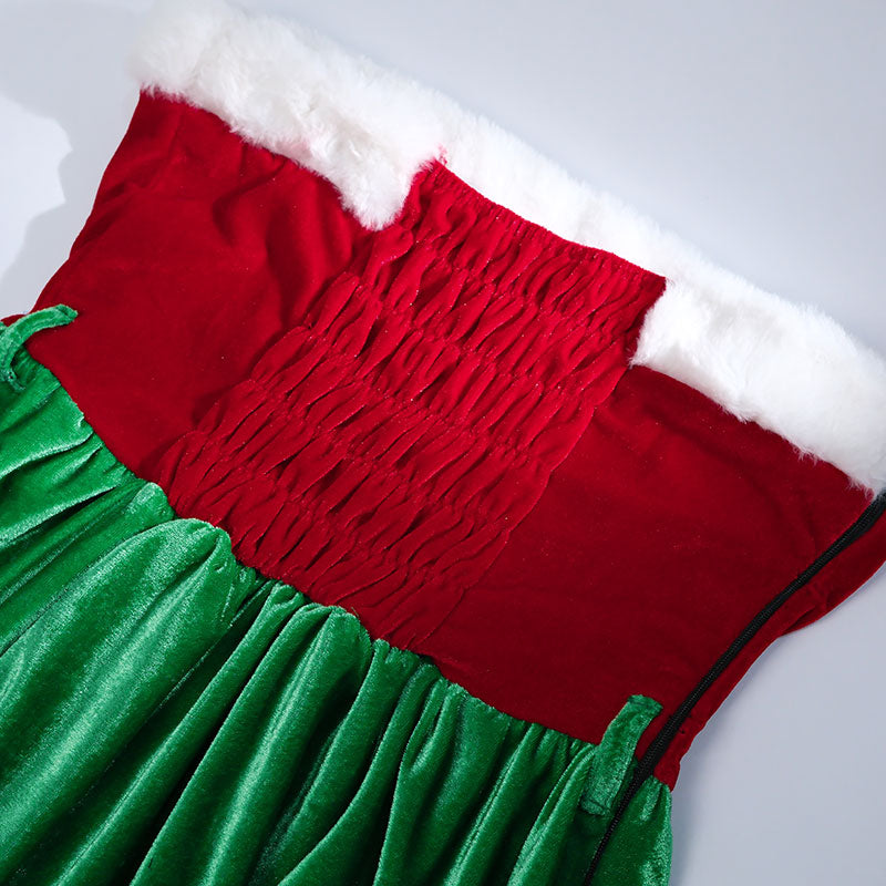 Last Batch Christmas Costume Red and Green Christmas Dress