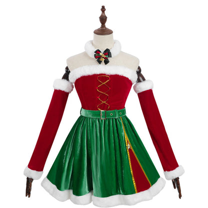 Last Batch Christmas Costume Red and Green Christmas Dress