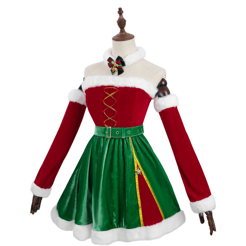 Last Batch Christmas Costume Red and Green Christmas Dress