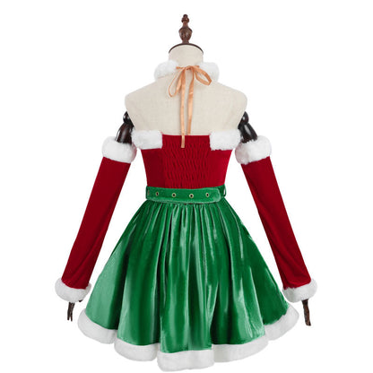 Last Batch Christmas Costume Red and Green Christmas Dress