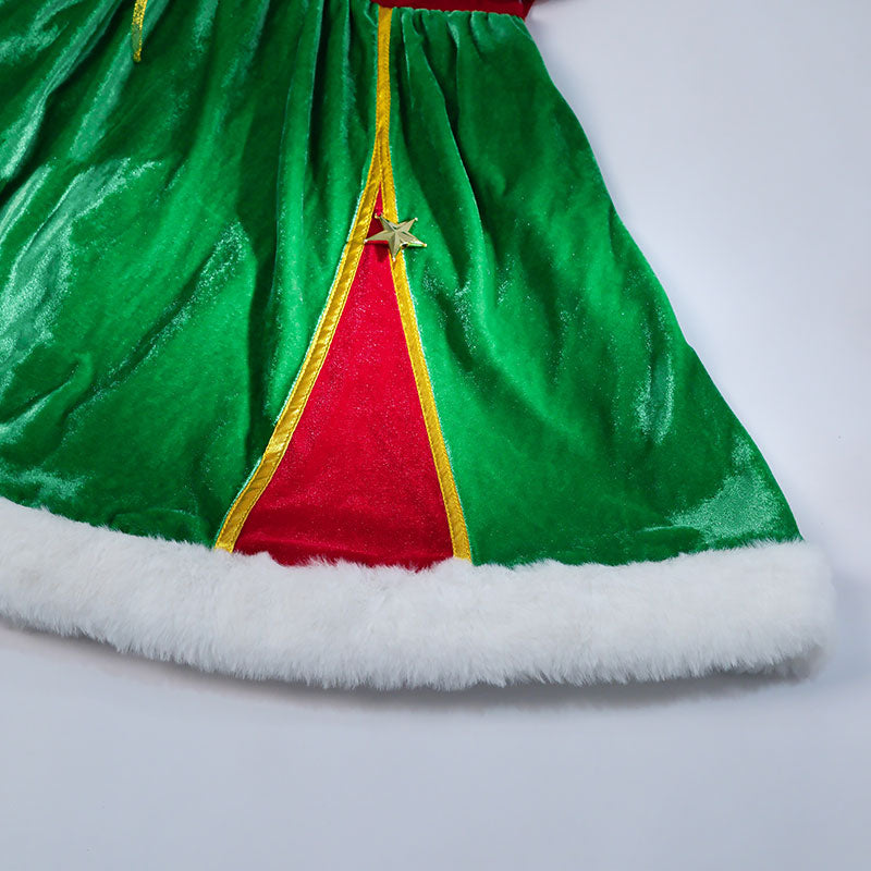 Last Batch Christmas Costume Red and Green Christmas Dress