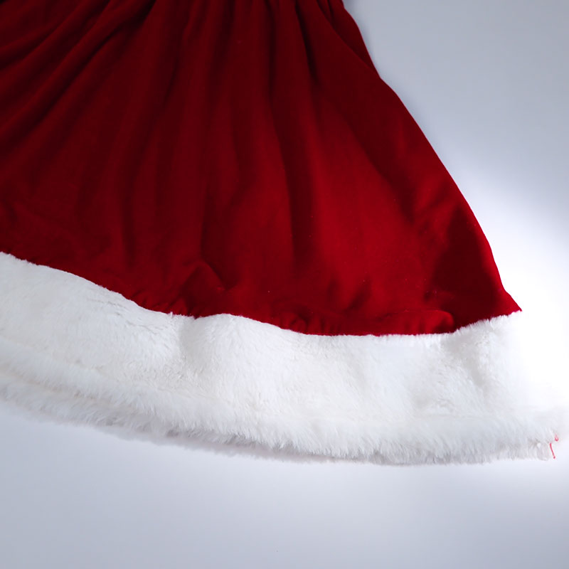 Ready To Ship Christmas Cosplay Velvet Dress Halter Santa Girl Holiday Outfit