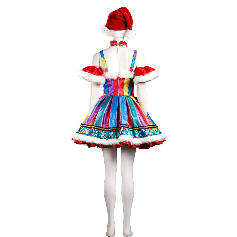 Christmas Rainbow Dress Cosplay Costume