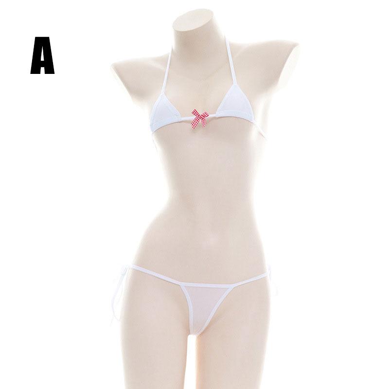 Cute Bow Tied Bikini 2 Color Cosplay Costume