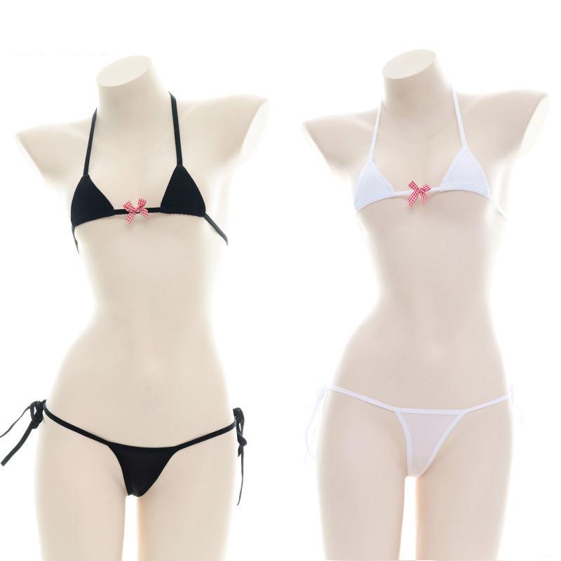 Cute Bow Tied Bikini 2 Color Cosplay Costume