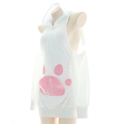 Cute Cat Pink Sexy Pajamas Cosplay Costume