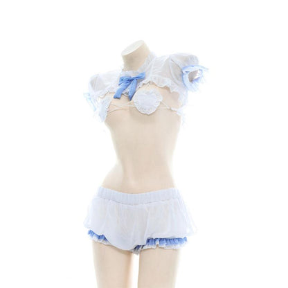 Cute Chiffon Translucent Underwear Sexy Cosplay Costume