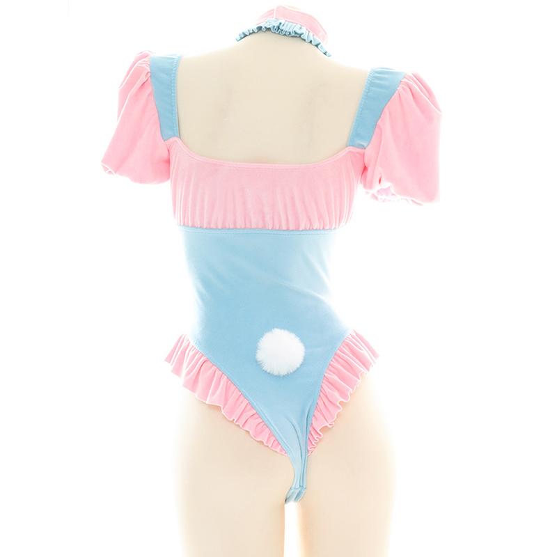 Cute Pink And Blue Uniform Underwear Sexy Cosplay Costume