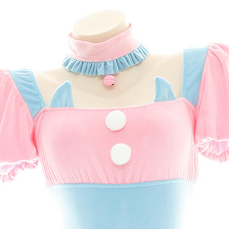 Cute Pink And Blue Uniform Underwear Sexy Cosplay Costume