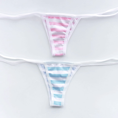 Cute Striped Girly Underwear 2 Colors Sexy Cosplay Costume