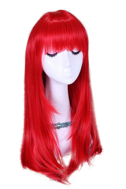 65cm Long 17 Colors Anime Straight Smooth Fashion Women Cosplay Wigs