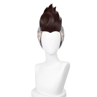 Cyberpunk Edgerunners David Brown Mixed Grey Cosplay Wigs