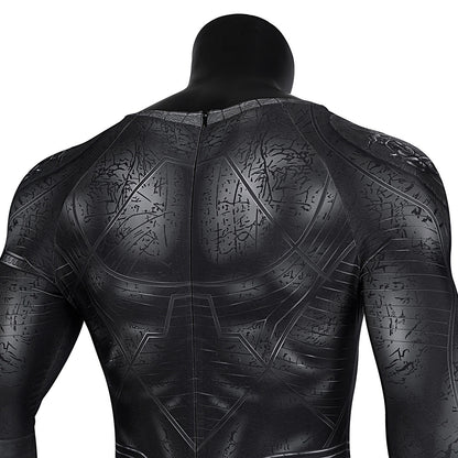 Comics Black Adam Male Jumpsuit with Hooded Cloak Costumes
