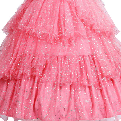 Wicked: For Good Witch Glinda Adult Pink Dress Cosplay Costumes