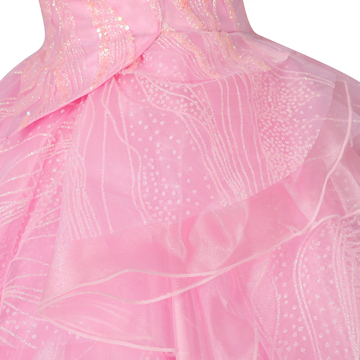 Wicked Part One Galinda Female Dress with Crown Cosplay Costumes
