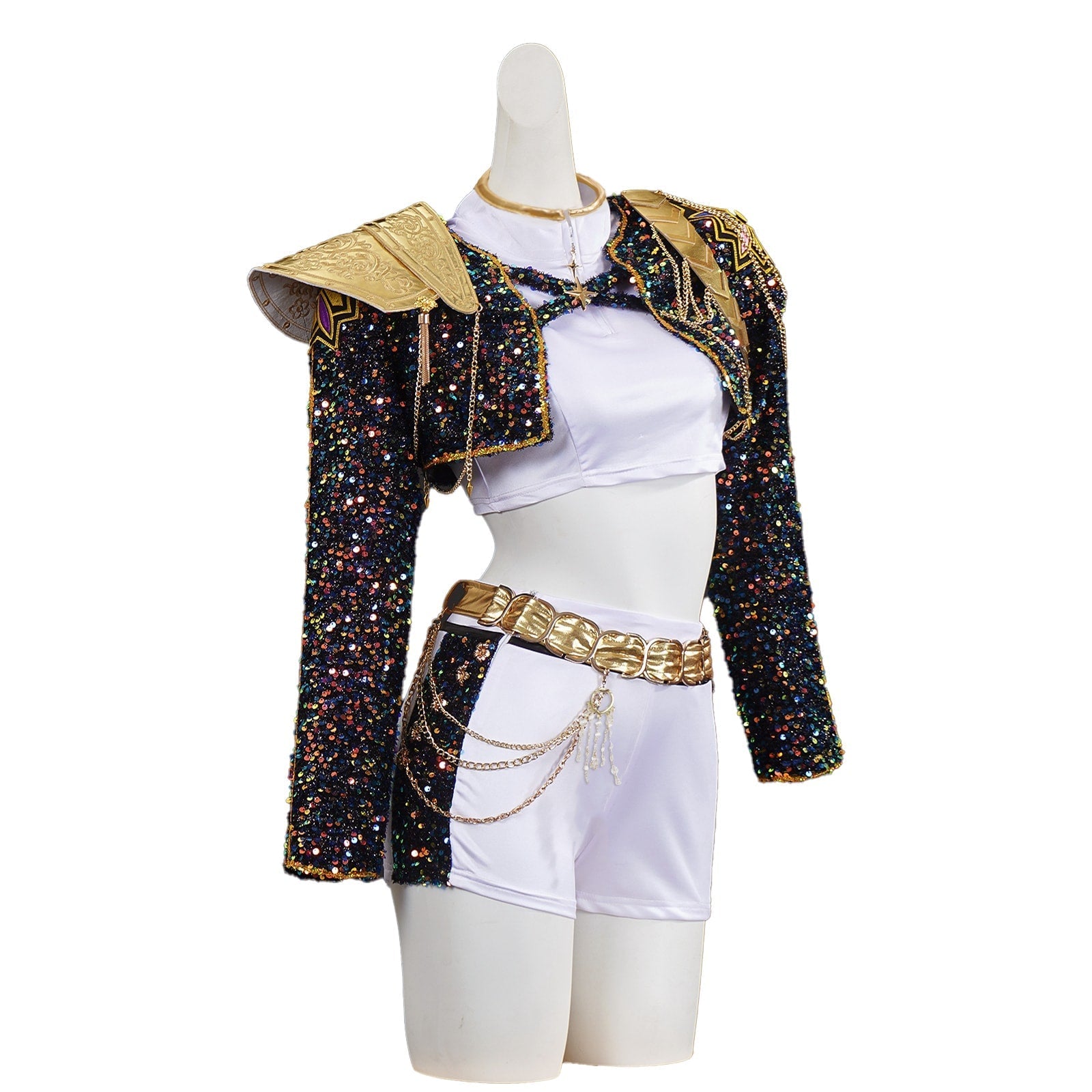 KPop Demon Hunters Rumi Zoey Mira Glitter Black Adult Kids Cosplay Costumes