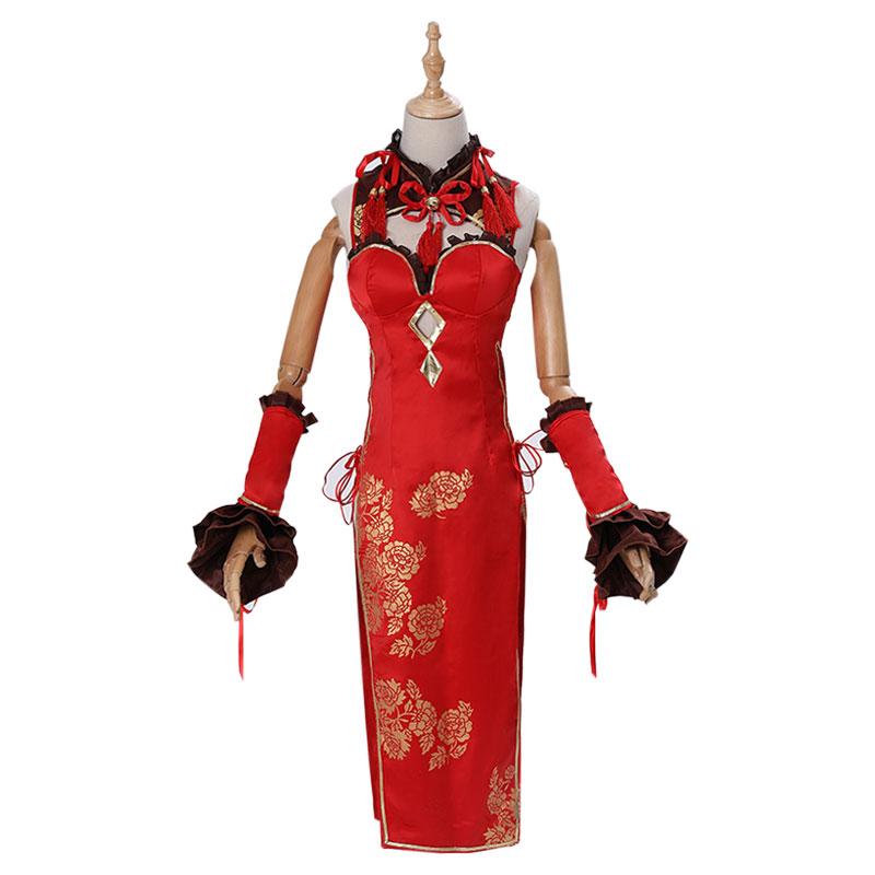 Date A Live Kurumi Tokisaki  New Year Red Cheongsam Cosplay Costume