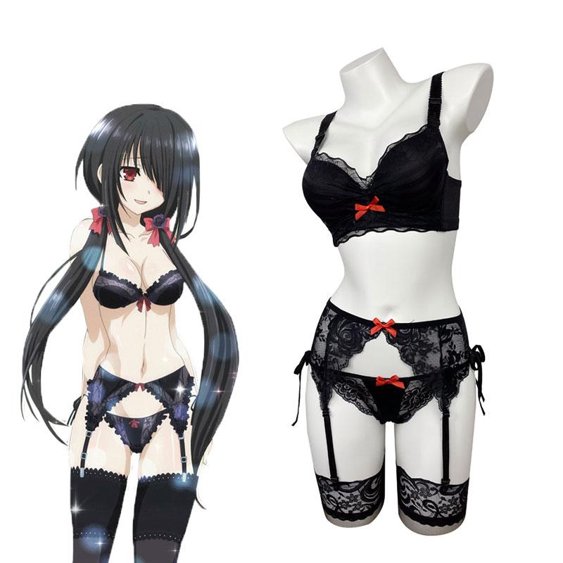 Date A Live Kurumi Tokisaki Sexy Underwear Cosplay Costume