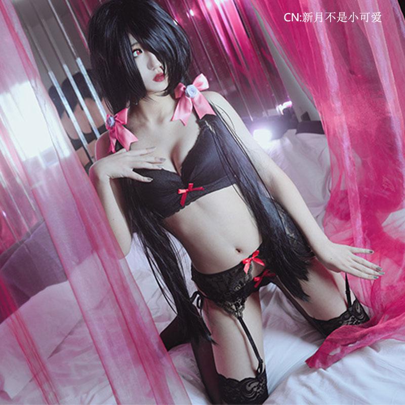 Date A Live Kurumi Tokisaki Sexy Underwear Cosplay Costume