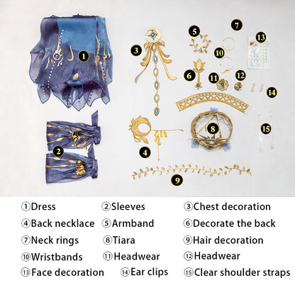 Identity V Naiad Grace Fisherwoman Full Set Cosplay Costumes