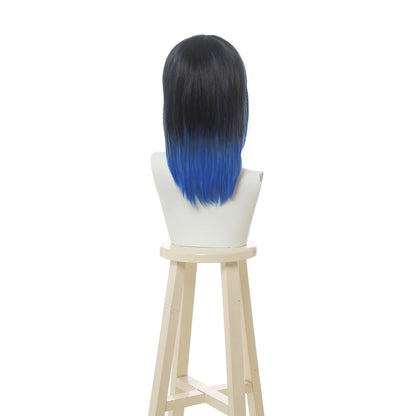 Demon Slayer Hashibira Inosuke Blue Black Mixed Color Cosplay Wigs