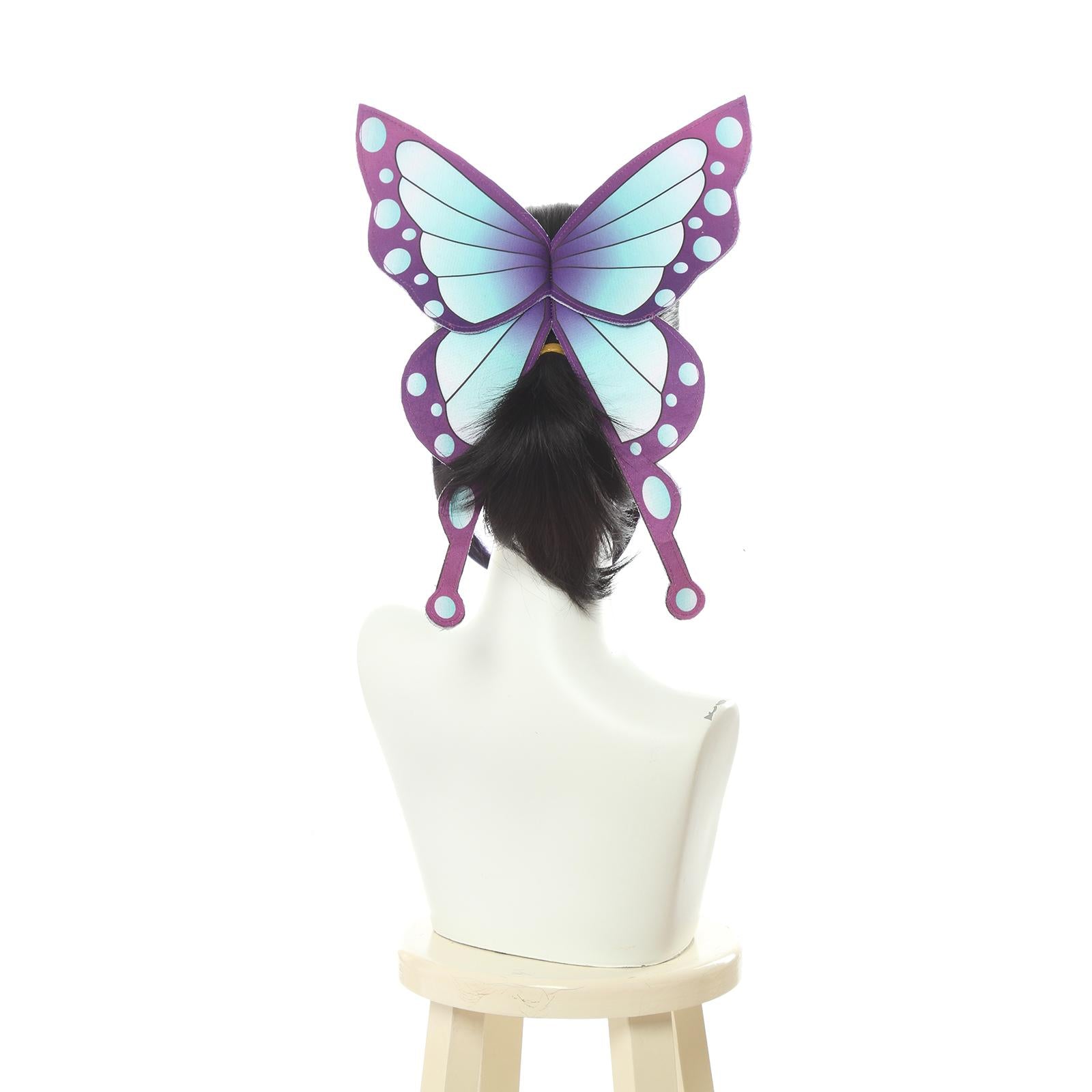 Demon Slayer Kochou Shinobu Short Purple Gradient Color Cosplay Wigs