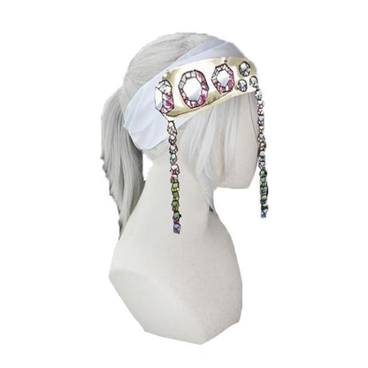 Demon Slayer Uzui Tengen 2 Style White Cosplay Wigs No Headwear