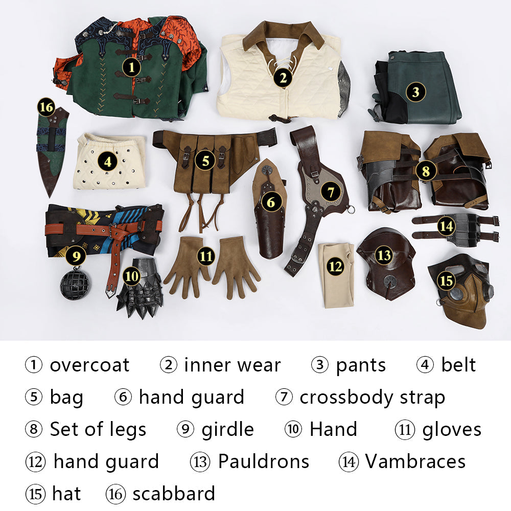Monster Hunter Wilds Hope Armor Full Set Top Cosplay Costumes