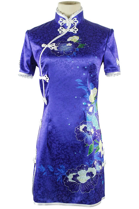Love Live! Umi Sonoda Blue Printing Qipao Cosplay Costume