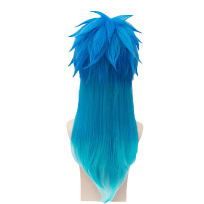 Dramatical Murder Seragaki Aoba Anime Blue  Mixed Color Long Cosplay Wigs