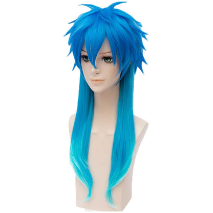 Dramatical Murder Seragaki Aoba Anime Blue  Mixed Color Long Cosplay Wigs